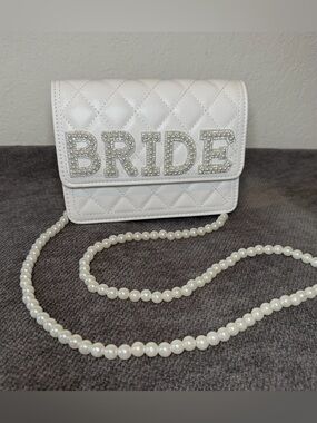 Bride Pearl Clutch or convertible Crossbody Bag